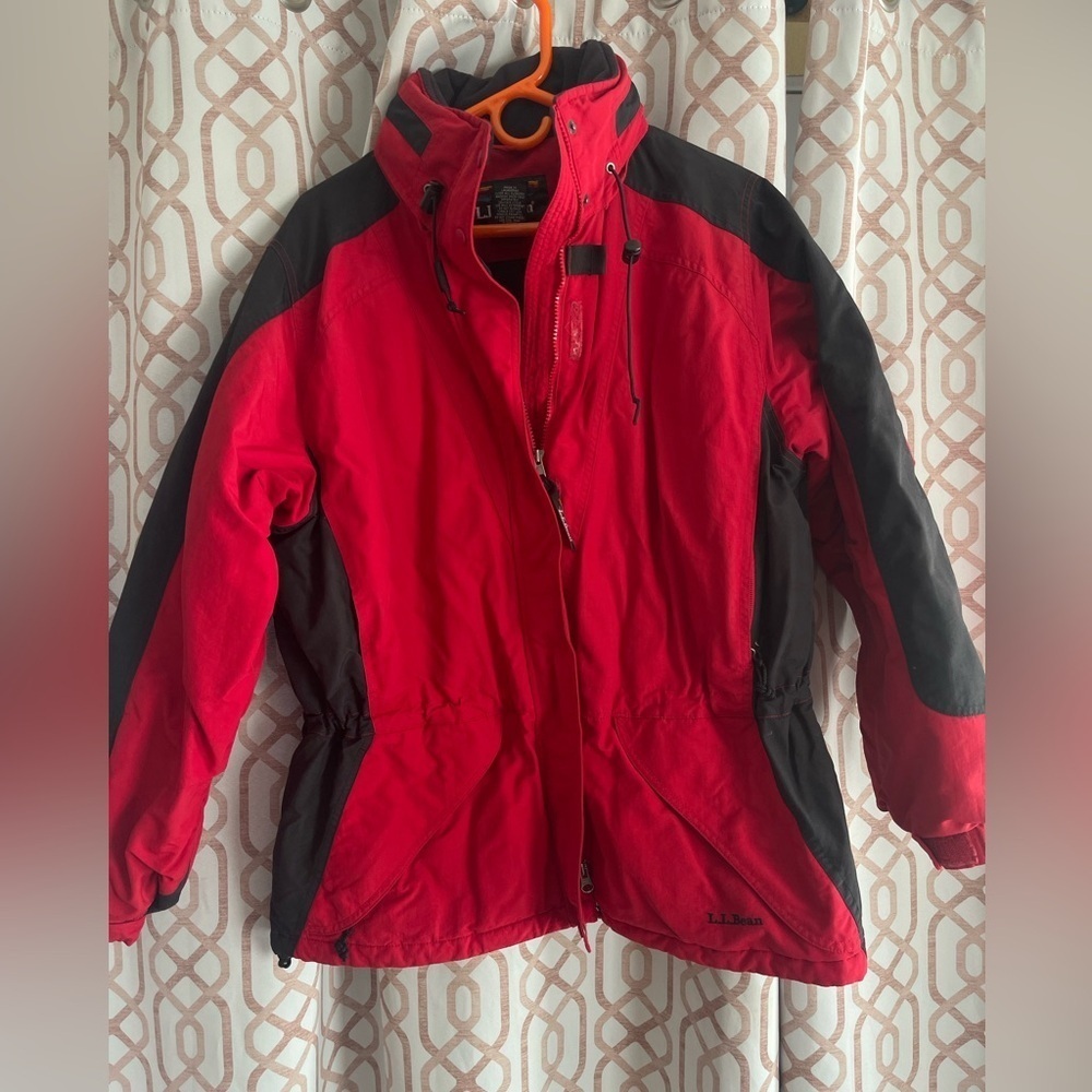 L.L. Bean Women's Red and Black Ski Jacket
